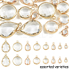 16Pcs 2 Styles Brass Glass Pendants GLAA-YW0005-71-1