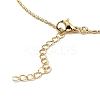 Golden Plated Brass Micro Pave Cubic Zirconia Pendant Necklaces LS-NJEW-L178-02G-01-3