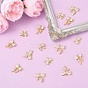 10Pcs Brass Micro Pave Cubic Zirconia Pendants KK-YW0003-15-4