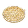 Rack Plating Brass Micro Pave Clear Cubic Zirconia Pendants KK-L224-009G-2