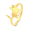 201 Stainless Steel Adjustable Ring for Women RJEW-D082-04D-1