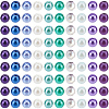 1000Pcs 10 Colors Baking Paint Pearlized Glass Imitation Pearl Round Beads HY-SP0001-01C-1