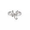 Non-Tarnish 304 Stainless Steel 12 Constellations/Zodiac Signs Open Cuff Ring for Women RJEW-S405-156P-E-1