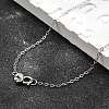 Anti-Tarnish Rhodium Plated Sterling Silver Necklaces X-STER-M034-32B-1