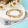 Natural Agate Round Beads Stretch Bracelets BJEW-JB07294-01-4