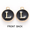 Golden Plated Enamel Alloy Charms ENAM-SZ0001-26B-L-3