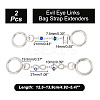1 Set Alloy Enamel Evil Eye Links Bag Strap Extenders FIND-AR0003-58-2