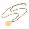 201 Stainless Steel Native American Hexagon Pendant Necklaces NJEW-K283-02G-2