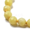 8mm Faceted Round Natural Butter Jade Beaded Necklaces LS-NJEW-F327-01A-03-2