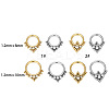 316L Surgical Stainless Steel Micro Pave Clear Cubic Zirconia Nose Rings WG1C8D8-02-2