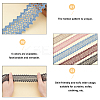 ARRICRAFT 5 Colors Polyester Rolls Lace Trim OCOR-AR0001-14-5