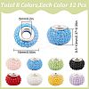 96Pcs 8 Colors Resin European Beads RESI-SC0005-85-2