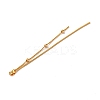 Brass Snake Chain & Ball Chain Ear Nuts KK-G510-16G-2