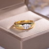 Sterling Silver CZ Eye-Shaped Ring for Women Wedding Party Gift KW2493-2-1