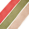 3 Rolls 3 Colors Polyester Imitation Linen Wrapping Ribbon OCOR-YS0001-02A-3