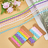 4 Cards 2 Styles  Polyester Wavy Fringe Trim Ribbon DIY-GF0009-48C-4