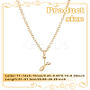 1pc 304 Stainless Steel Letter Pendant Necklaces NJEW-LP0001-39J-G-2