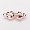 Brass Cubic Zirconia Links KK-P134-57RG-1
