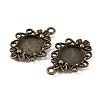 Vintage Tibetan Style Alloy Flower Pendant Cabochon Bezel Settings TIBEP-M018-131AB-NF-2