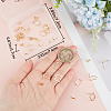 20Pcs Hollow Square Brass Stud Earring Findings KK-BBC0012-85-3