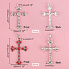 12Pcs 2 Style Tibetan Style Alloy Rhinestone Pendants RB-FH0001-04-5