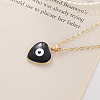 Bohemian Vintage Evil Eye Heart-shaped Alloy Enamel Pendant Lockbone Necklaces for Women SH6817-5-1