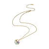 3Pcs 3 Styles Flower Alloy Enamel Pendant 304 Stainless Steel Cable Chain Necklaces for Women NJEW-JN05551-5