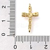 Brass Pave Cubic Zirconia Connector Charms KK-M101-03C-G02-3