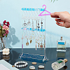 1 Set 3-Tier Coat Hanger Acrylic Earring Display Holder AJEW-OC0005-21-3