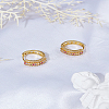 1 Pair Brass Micro Pave Cubic Zirconia Hoop Earrings EJEW-LP0004-84-3