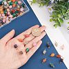 80Pcs 5 Color Natural Agate Connector Charms FIND-HY0001-39-3