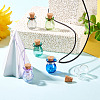 6Pcs 6 Colors Glass Bottles Ornament AJEW-TA0001-74-7