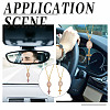 2Pcs 2 Colors Alloy Enamel with Rhinestone Pendant Decorations HJEW-DR00209-5