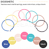 7Pairs 7 Colors 201 Stainless Steel Big Huggie Hoop Earrings EJEW-DC0001-09-5