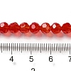 Electroplate Transparent Glass Beads Strands EGLA-A035-T6mm-L01-4