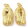 Rack Plating Brass Micro Pave Cubic Zirconia Pendants KK-C030-10G-1