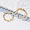 Ion Plating(IP) 304 Stainless Steel Grooved Hoop Earrings X-EJEW-M218-01C-G-2