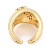 Brass Micro Pave Cubic Zirconia Cuff Rings RJEW-U030-03G-01-3