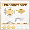 DIY Flat Round Pendant Making Kits DIY-LP0005-12A-G-2
