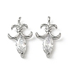 Brass Micro Pave Clear Cubic Zirconia Pendants KK-A280-13P-1