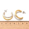 304 Stainless Steel Two Tone Stud Earrings EJEW-F355-05GP-02-3