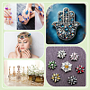 96Pcs 16 Colors Glass Rhinestone Cabochons GLAA-FG0001-17-6