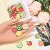 32Pcs 8 Styles Light Gold Alloy Enamel Pendants ENAM-YW0005-48-4