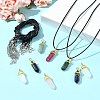 DIY Natural Gemstone & Waxed Cord Necklace Making Kits DIY-FS0008-04A-7