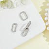 1 Pair Brass Micro Pave Clear Cubic Zirconia Hoop Earrings EJEW-HS0001-11P-4