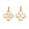 Brass Micro Pave Cubic Zirconia Pendants KK-H538-07G-1