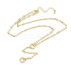 Brass Wavy Oval Link Chain Y Lariat Necklaces NJEW-H087-01G-4