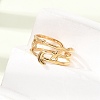 304 Stainless Steel Cuff Open Rings SA-CBAD22F-01G-F-5