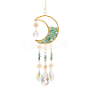 Crystal Chandelier Glass Teardrop Pendant Decorations HJEW-PH01778-03-1