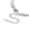 Non-Tarnish 304 Stainless Steel Herringbone Chains Bracelet for Men Women BJEW-D450-01P-02-3